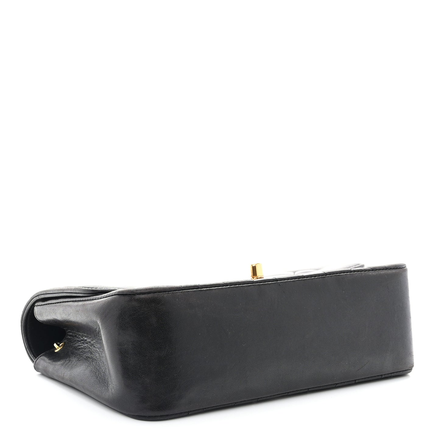 Lambskin Quilted Small Single Flap Black