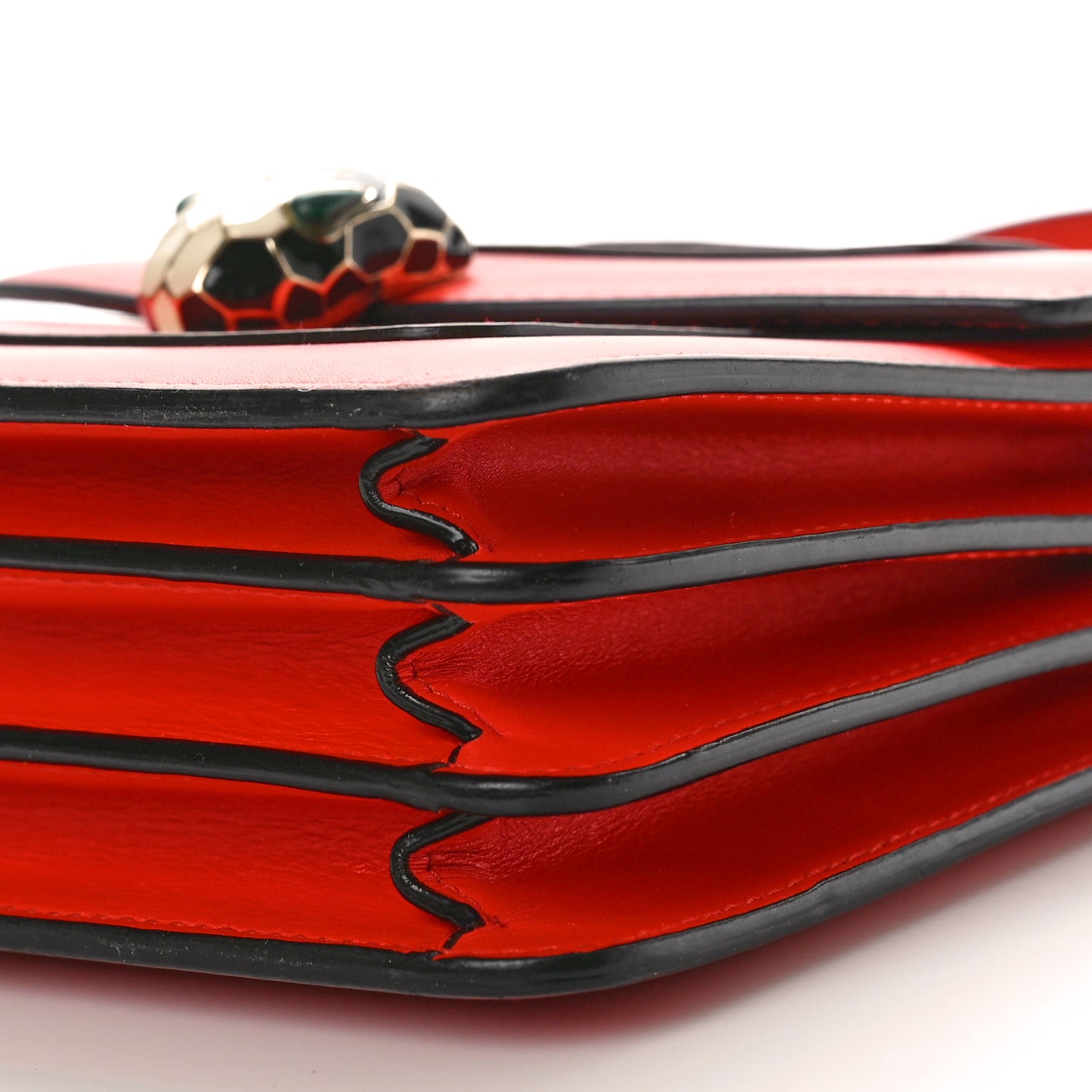Calfskin Serpenti Forever Top Handle Red