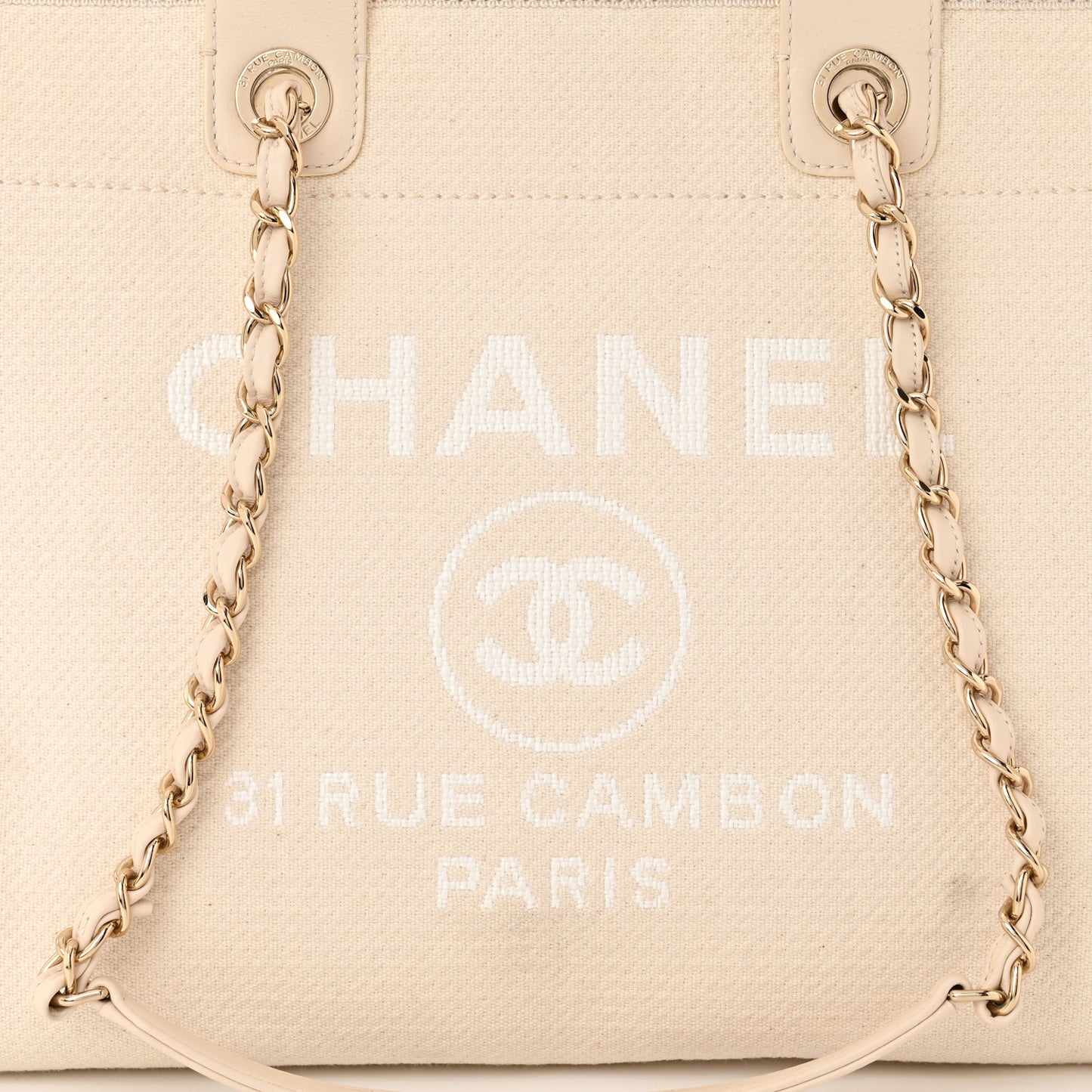 Mixed Fibers Medium Deauville Tote White