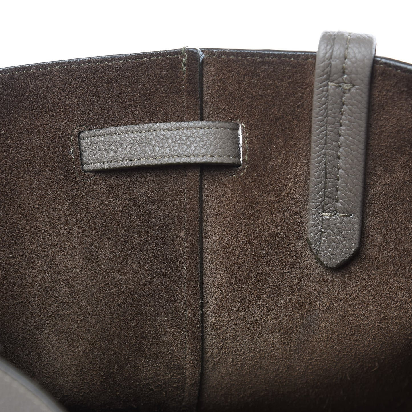 Soft Grained Calfskin Medium Belt Cabas Phantom Taupe