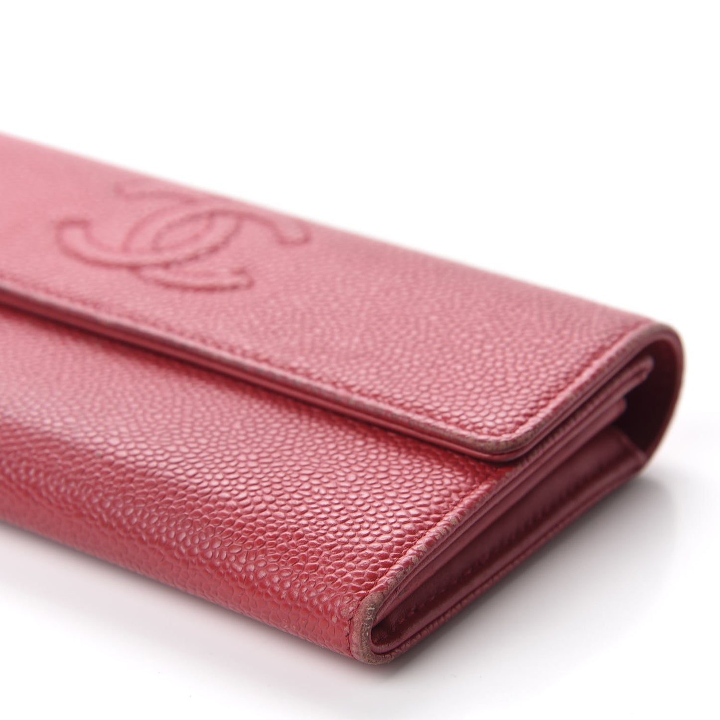 Caviar Timeless CC Large Flap Wallet Red