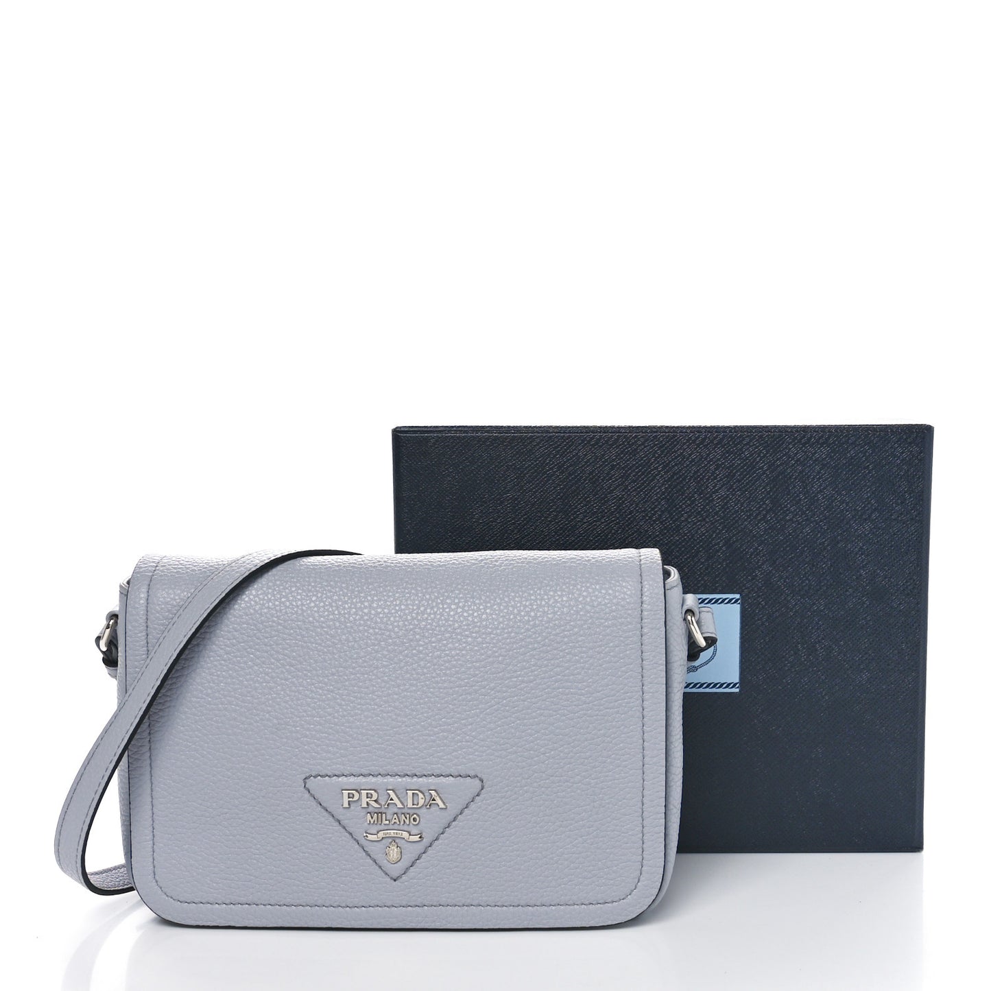 Vitello Daino Soft Flap Crossbody Fiordaliso