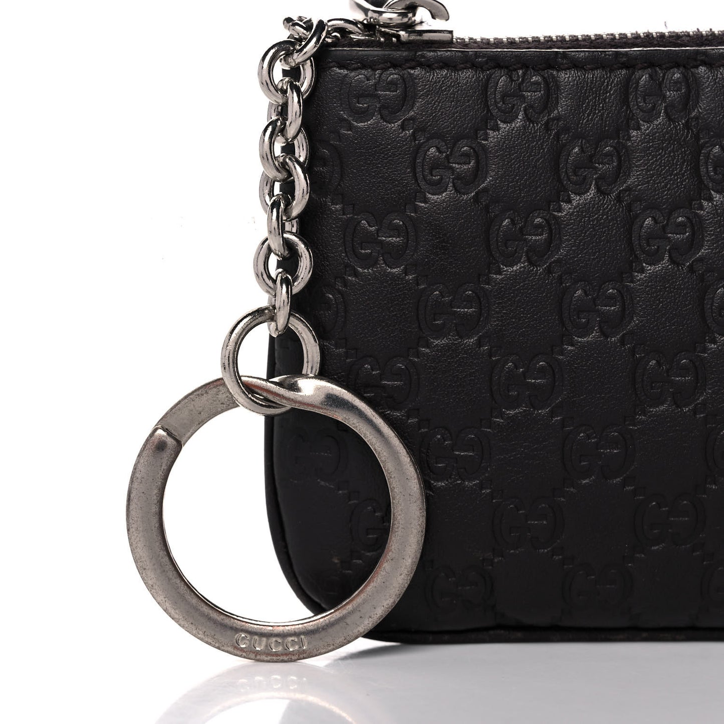 Microguccissima Key Ring Coin Case Black