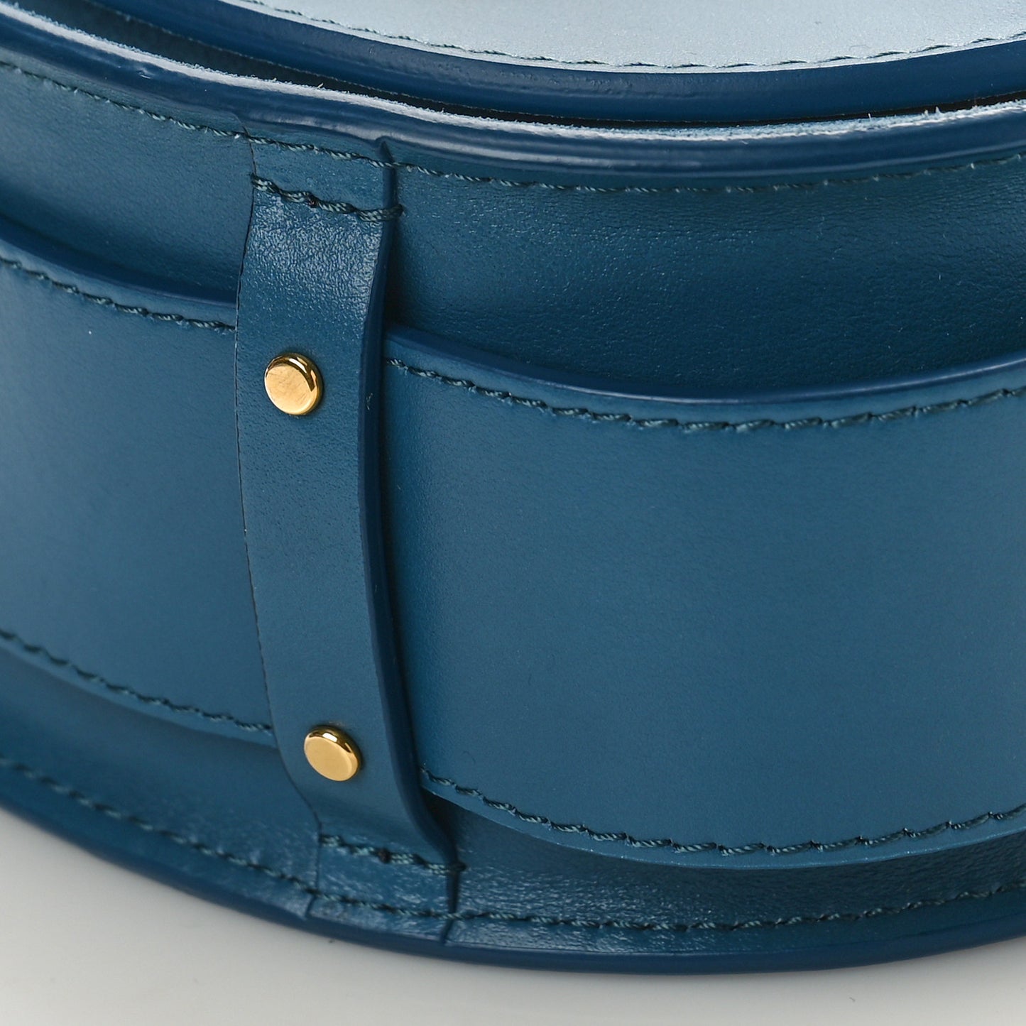 Calfskin Suede Small Tess Bag Vinyl Blue