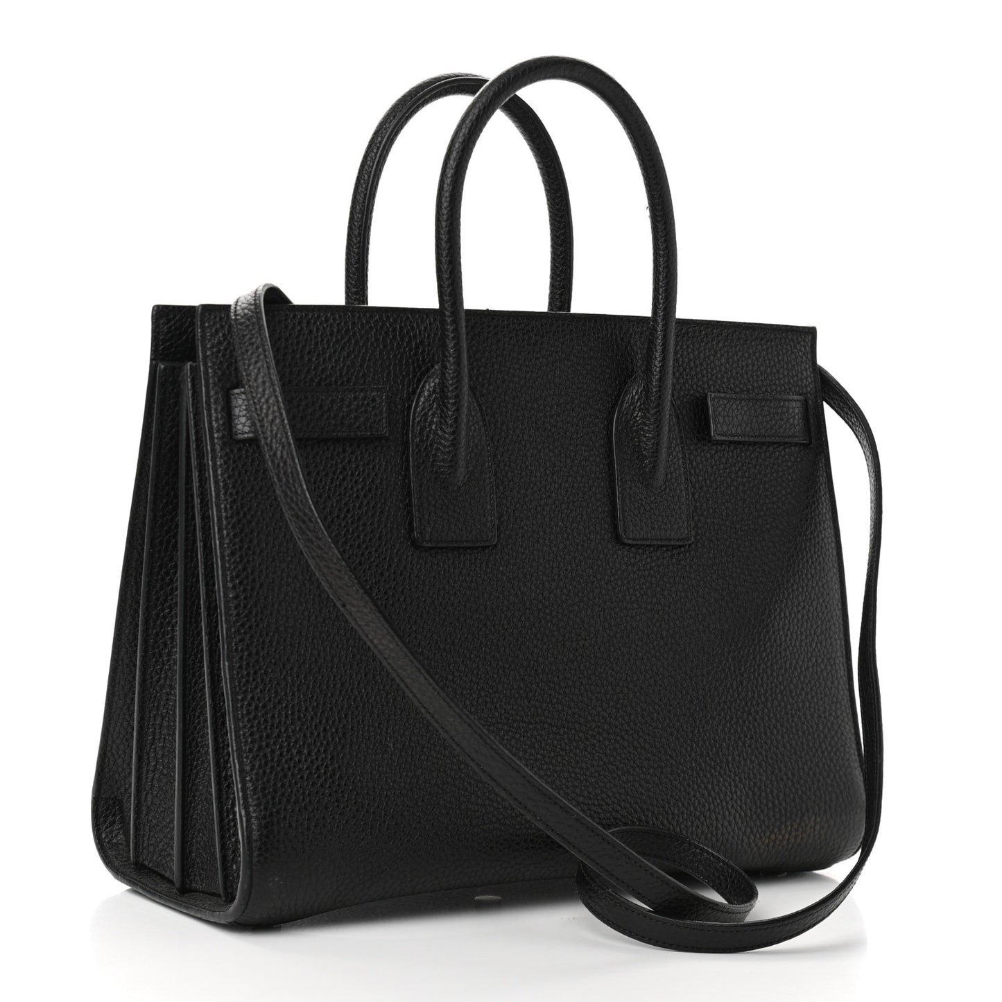 Grained Calfskin Small Sac De Jour Black
