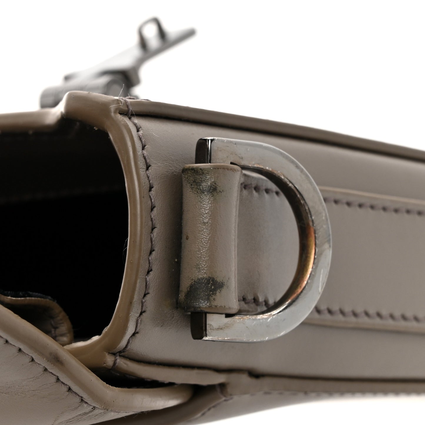 Smooth Calfskin Lock Messenger Bag Beige