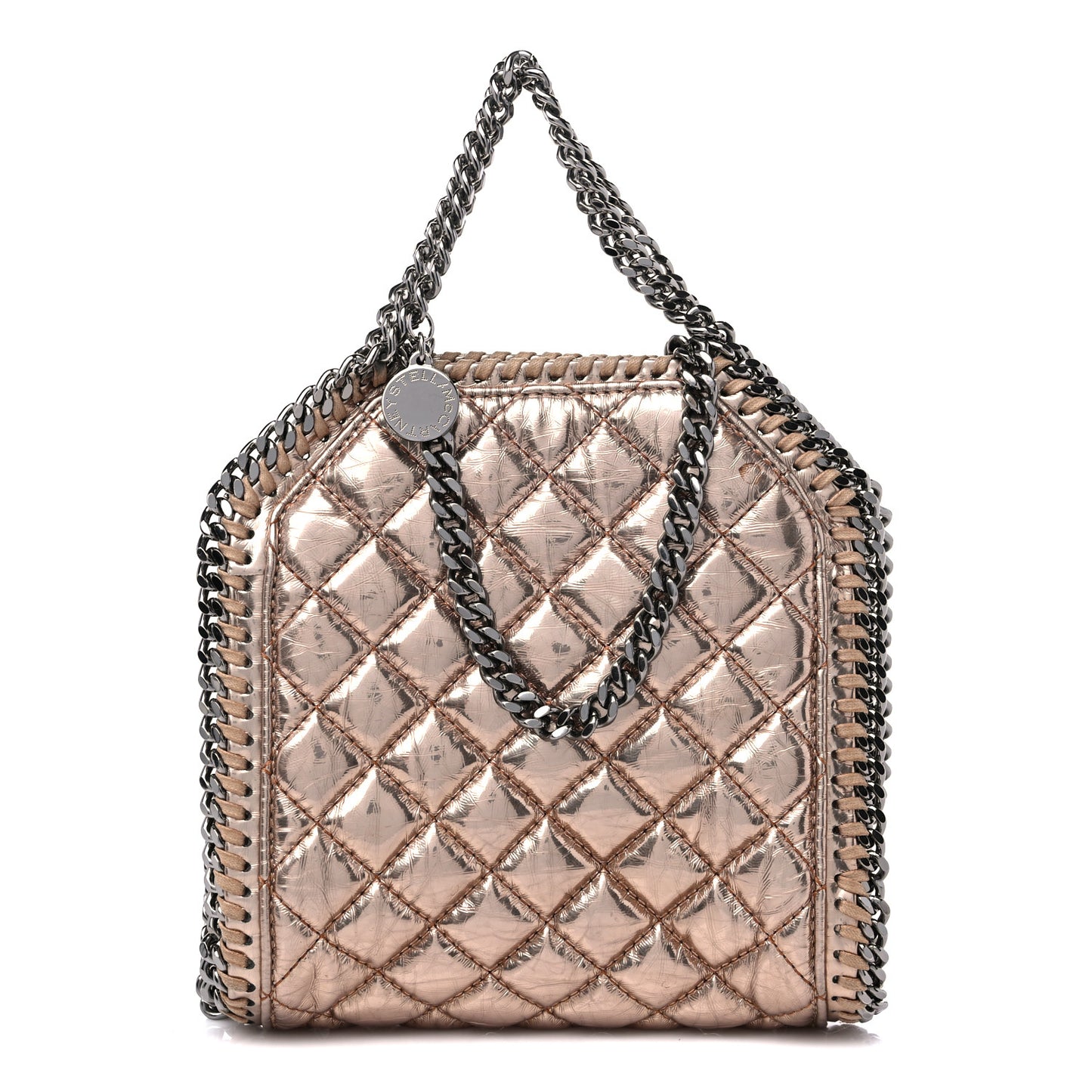 Metallic Eco Alter Quilted Mini Falabella Tote Copper