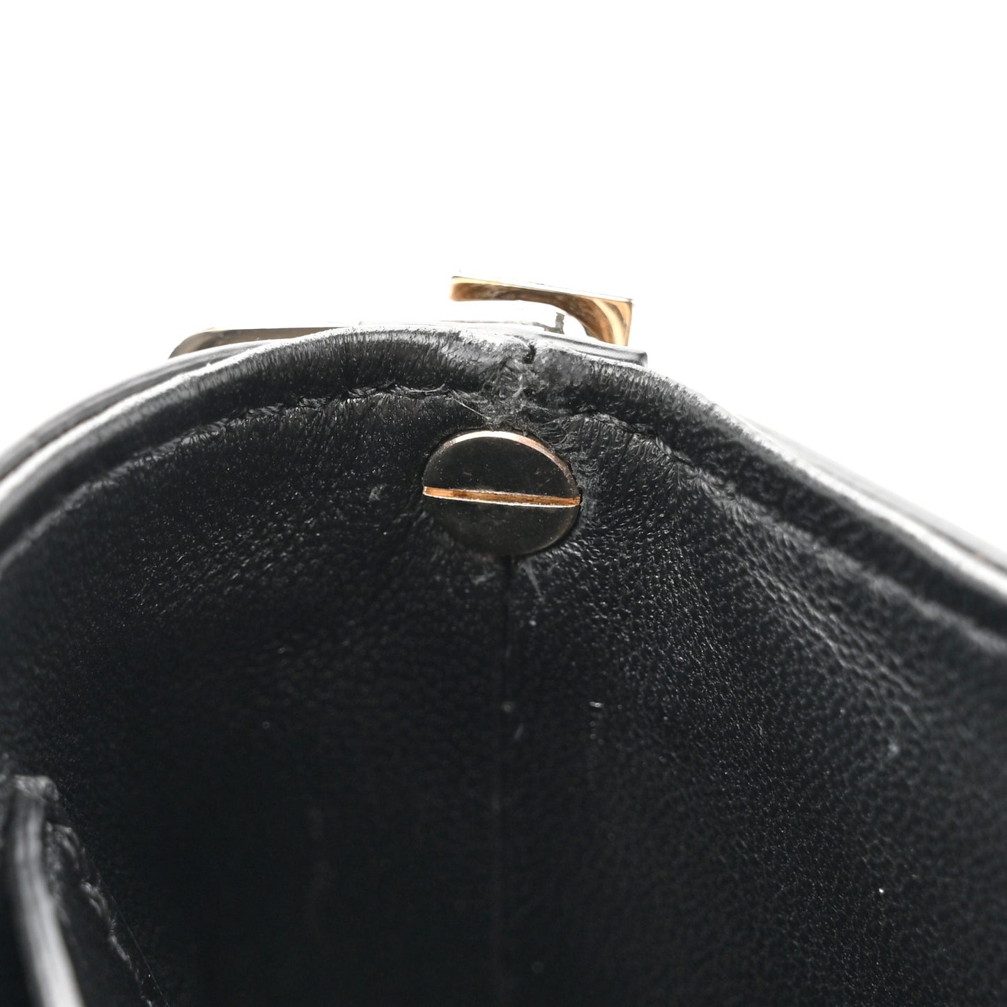 Brushed Calfskin Rockstud Flip Lock Chain Shoulder Bag Black