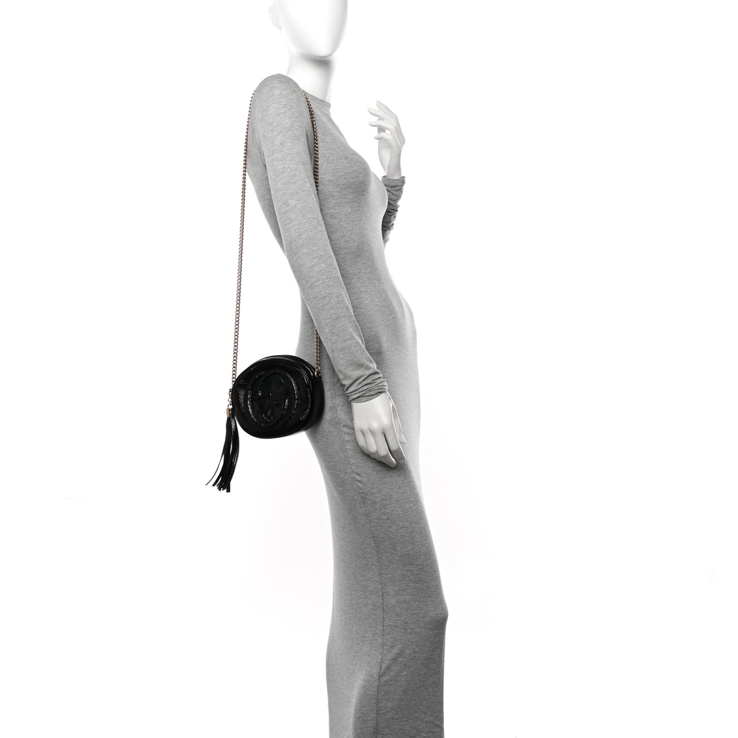 Gucci Patent Mini Soho Chain Bag Black 2 of 10