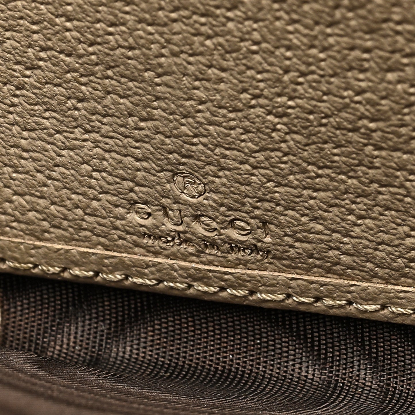 GG Supreme Monogram Textured Dollar Calfskin Web Ophidia Zip Around Wallet Beige Mystic White Oatmeal