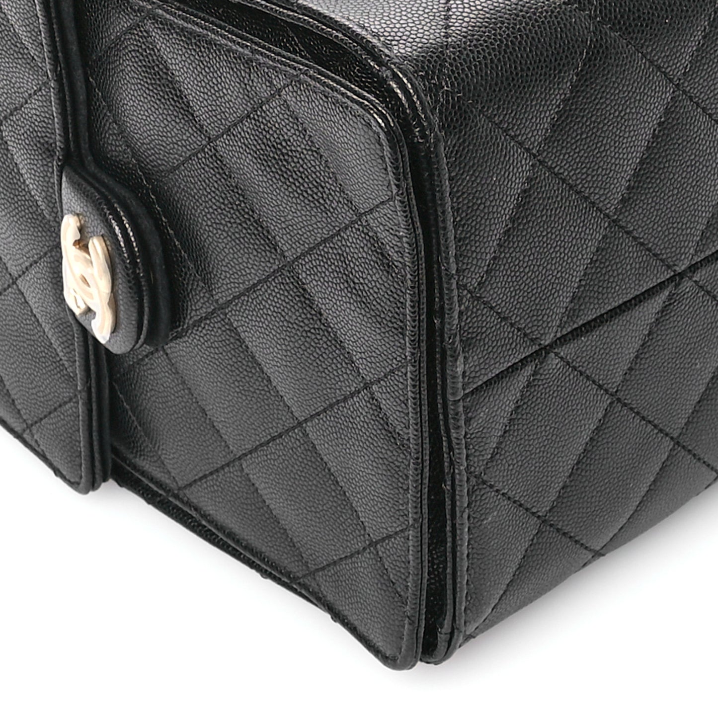 Caviar Quilted Medium Chanel 25 Handbag Black