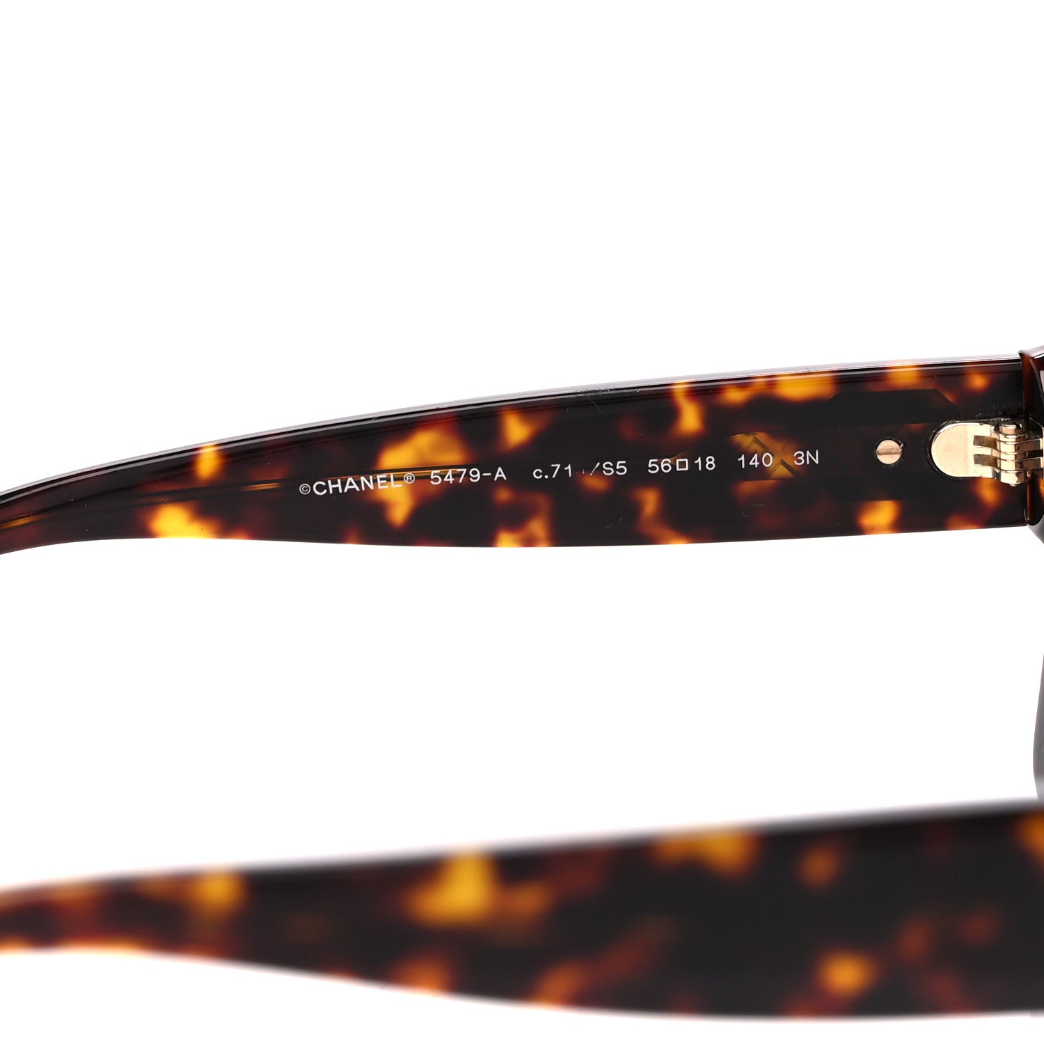 Chanel Acetate Square Strass CC Sunglasses 5479-A Tortoise 5 of 8