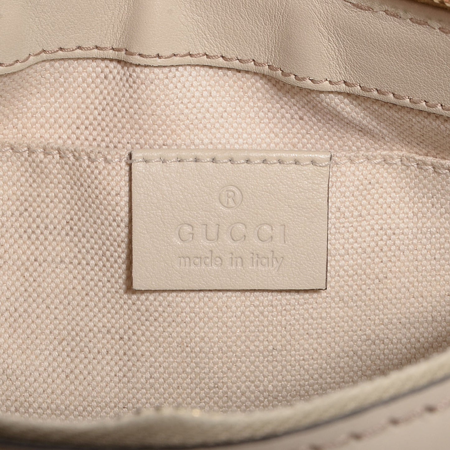 Guccissima Small Mayfair Bow Detail Shoulder Bag Off White