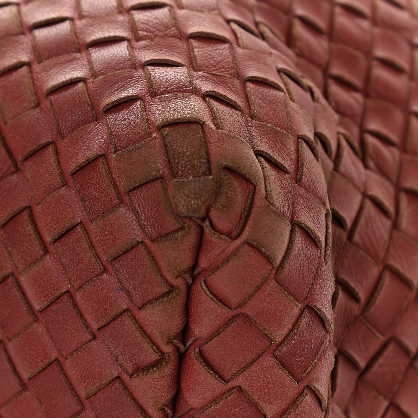 Nappa Intrecciato Pyramid Hobo Brique