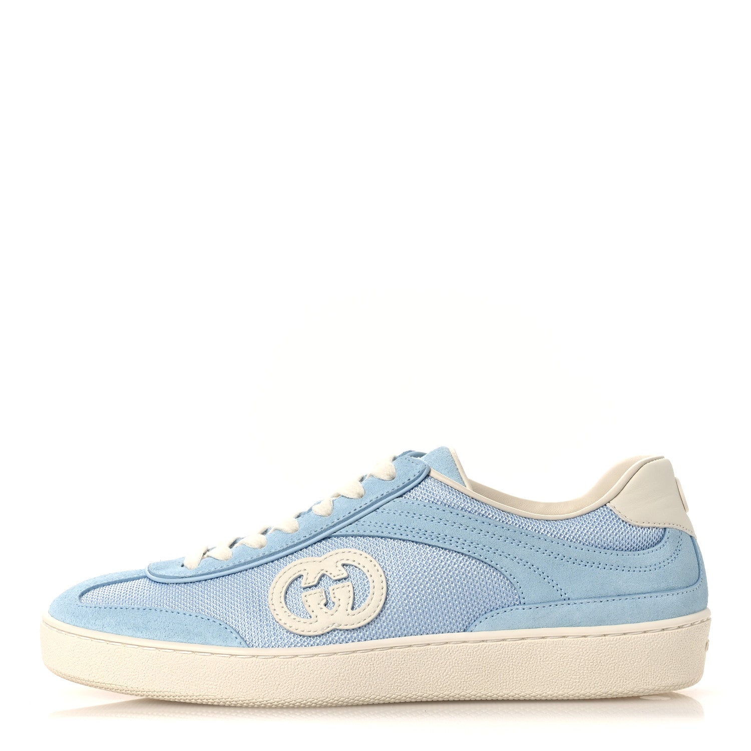 GUCCI デッキシューズ 青/アイボリー Gucci Suede Mesh Womens G75 Sneakers 37.5 Blue 1845220 – FASHIONPHILE