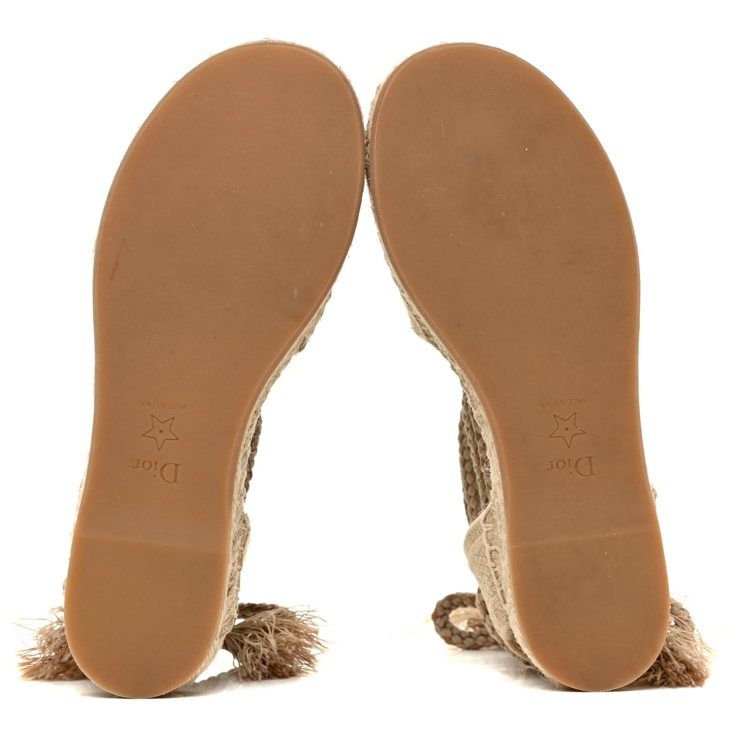 Canvas Embroidered Granville Ankle Tie Espadrille Flat Sandals 36 Cream