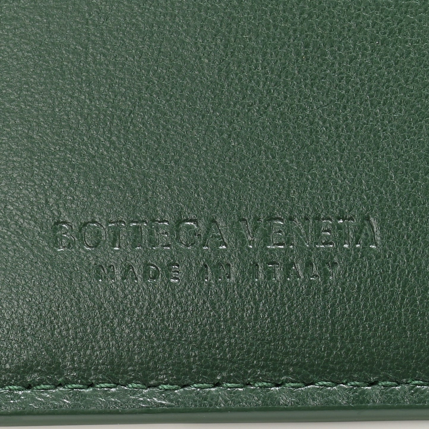 Nappa Intreccio Cassette Credit Card Holder Green