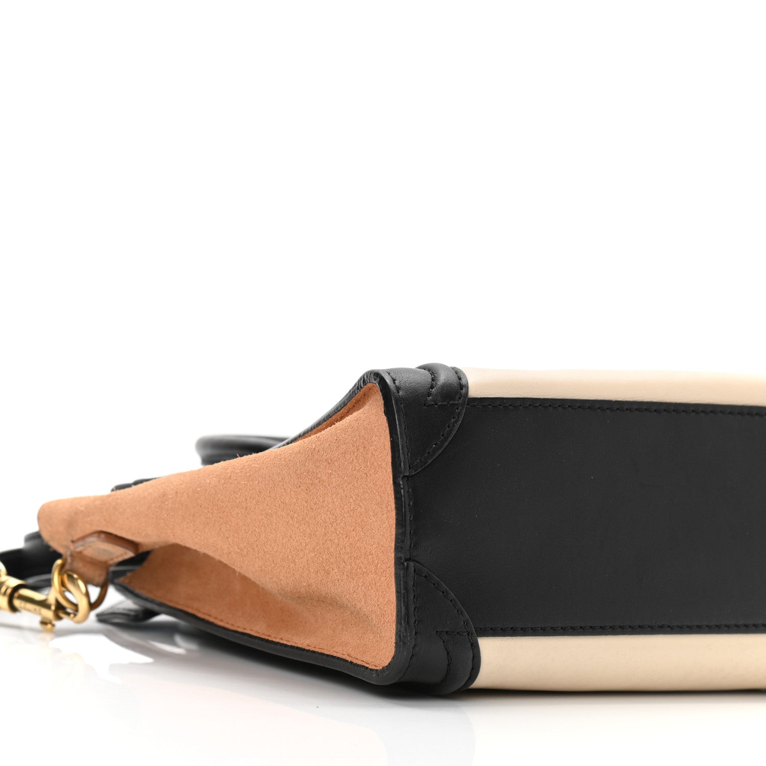 Celine Satin Calfskin Suede Nano Tri-Color Luggage Seashell 8 of 10