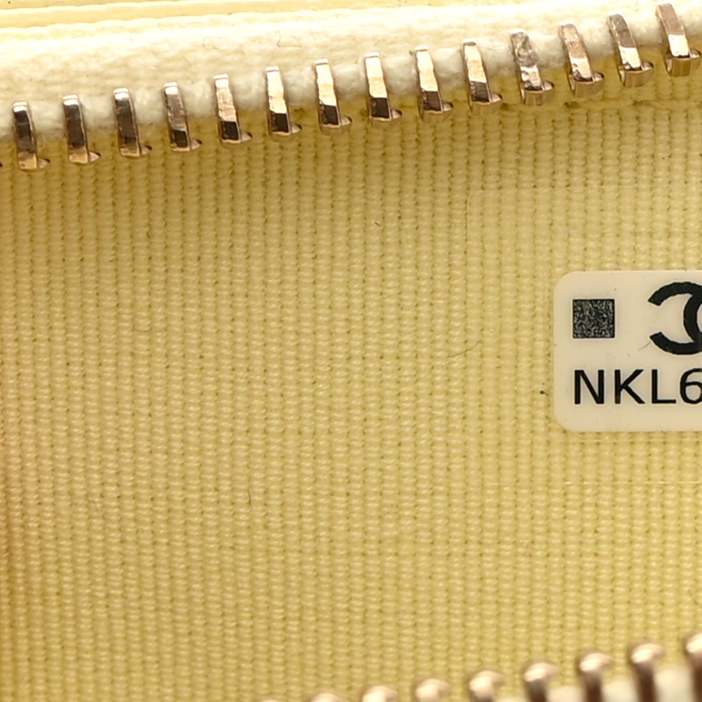 Caviar Quilted Flap Zip Card Holder Light Yellow