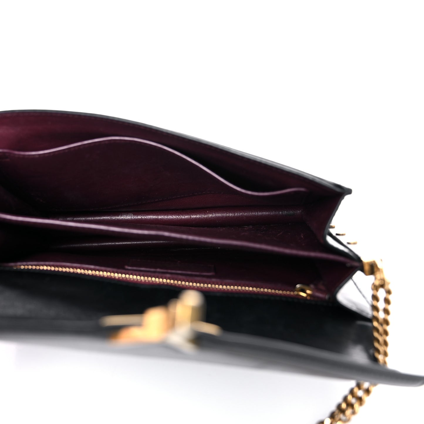 Smooth Calfskin Monogram Cassandra Clasp Bag Black