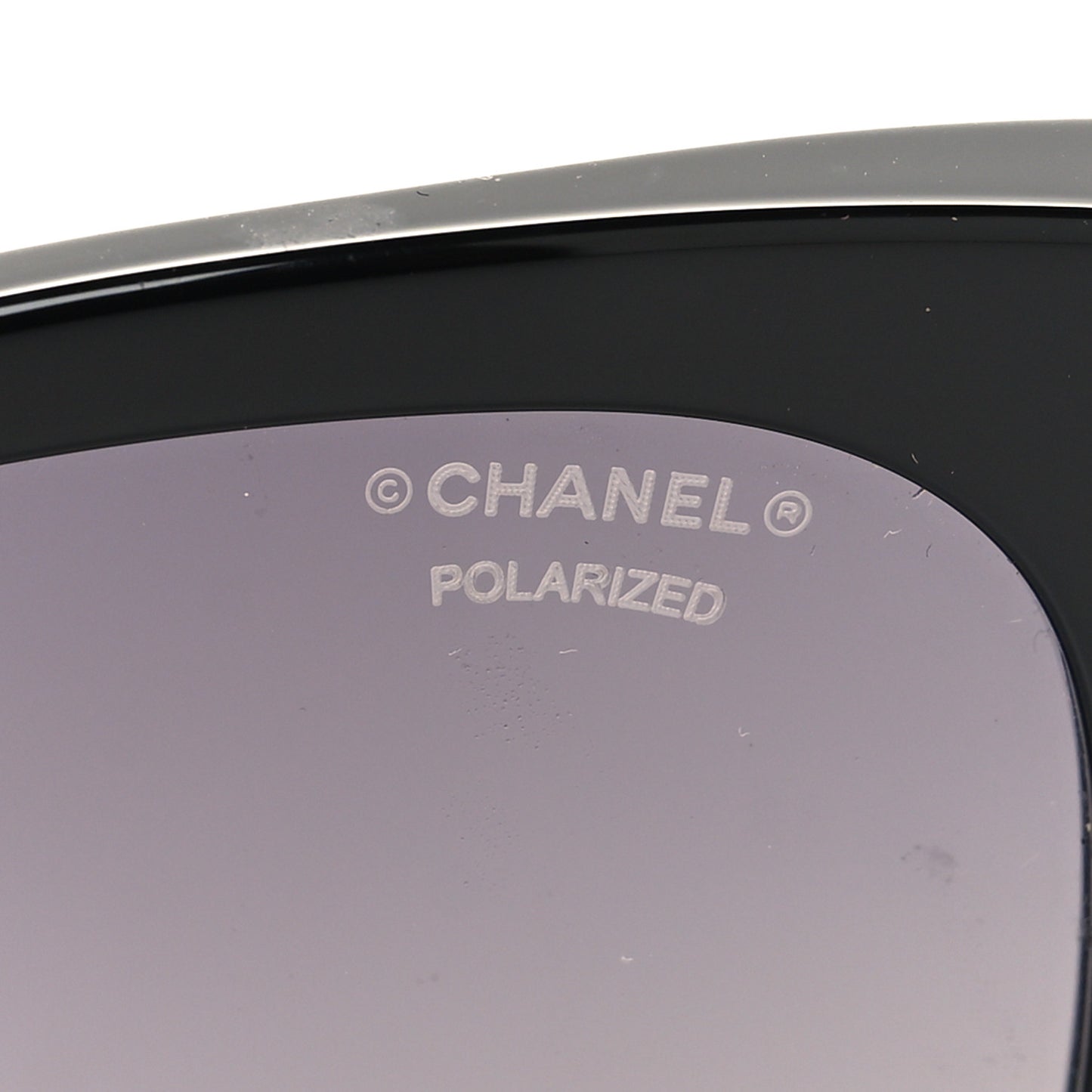 Acetate Polarized Pearl CC Square Sunglasses 5482-H Black