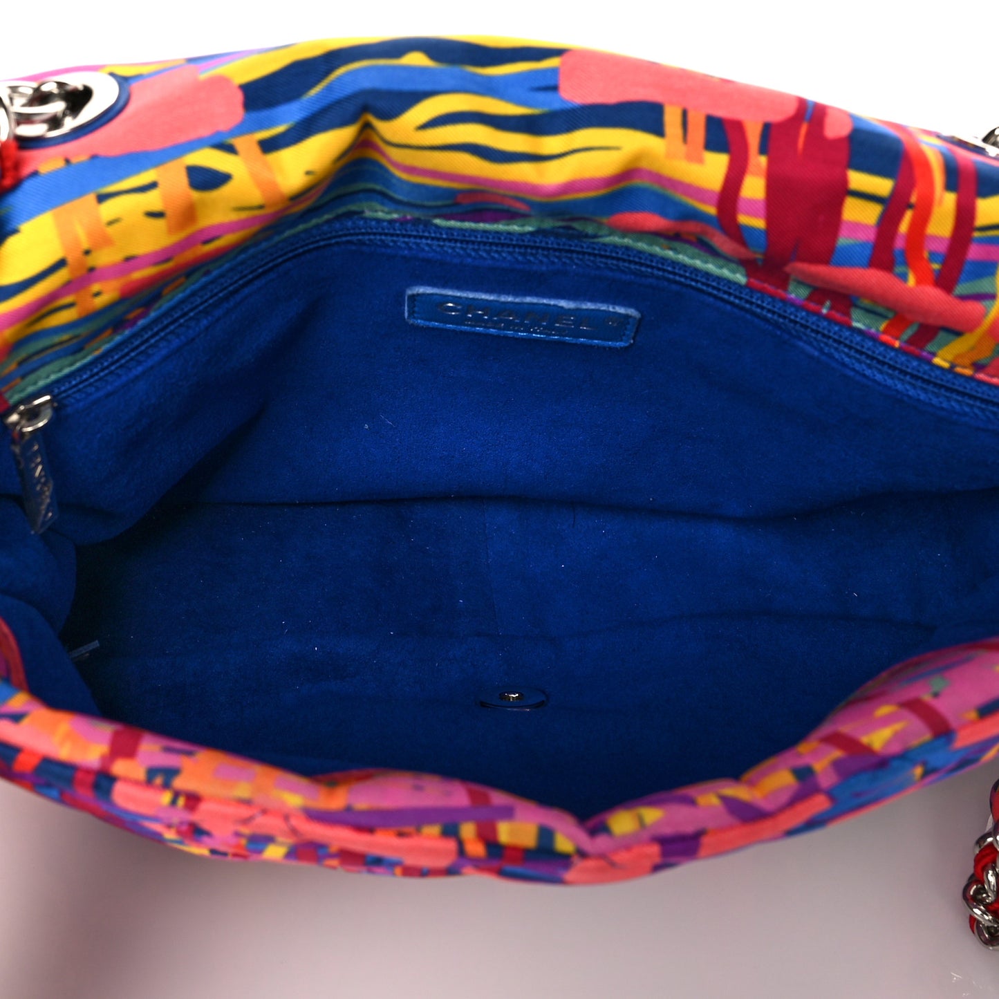 Foulard Fabric Quilted Printed Flap Pink