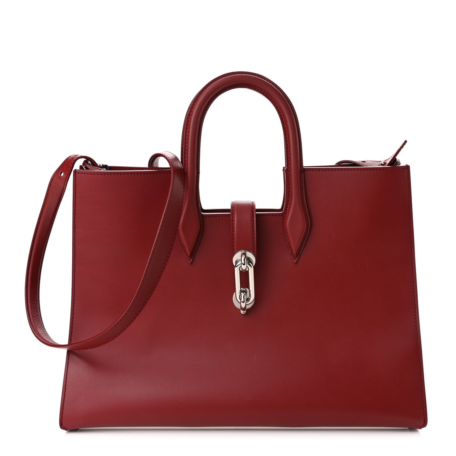 Balenciaga Calfskin Maillon Large Shopping Tote Rouge Bordeaux 1 of 10