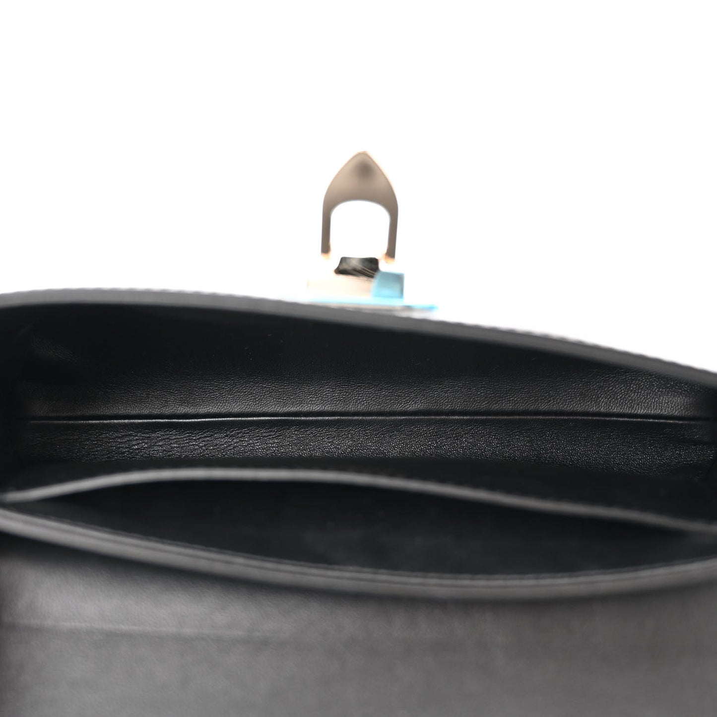 Brushed Calfskin Rockstud Flip Lock Chain Shoulder Bag Black