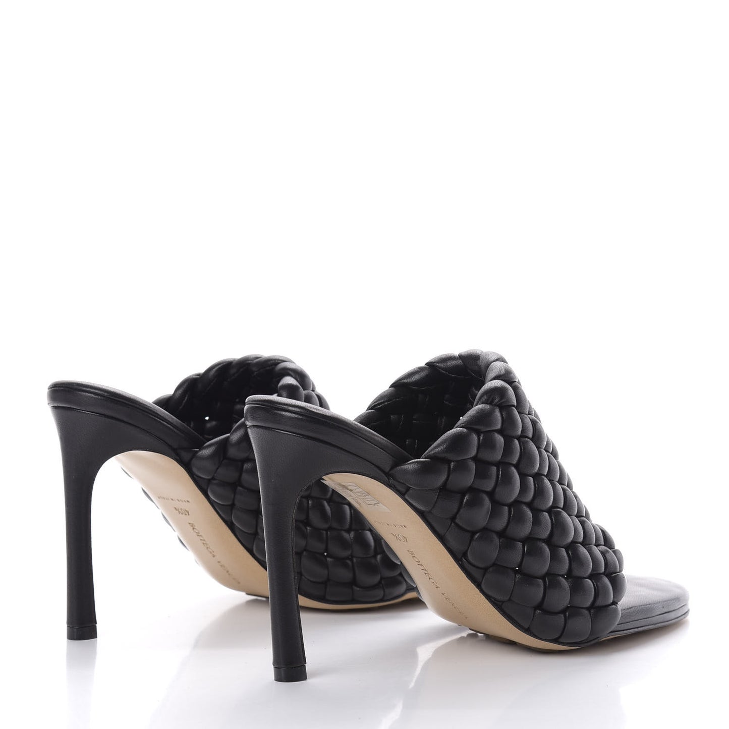 Nappa Padded Intreccio The Curve Sandals 40.5 Black