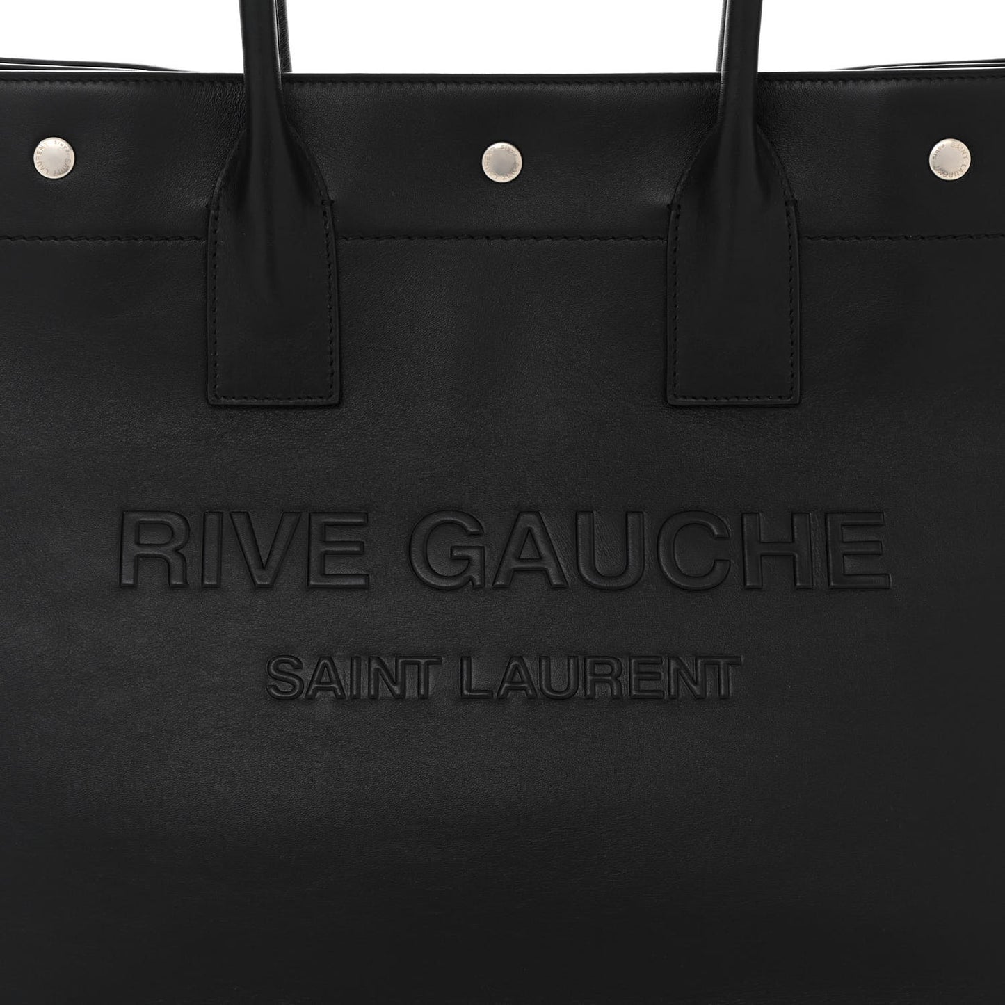 Smooth Calfskin Rive Gauche Small Tote Black