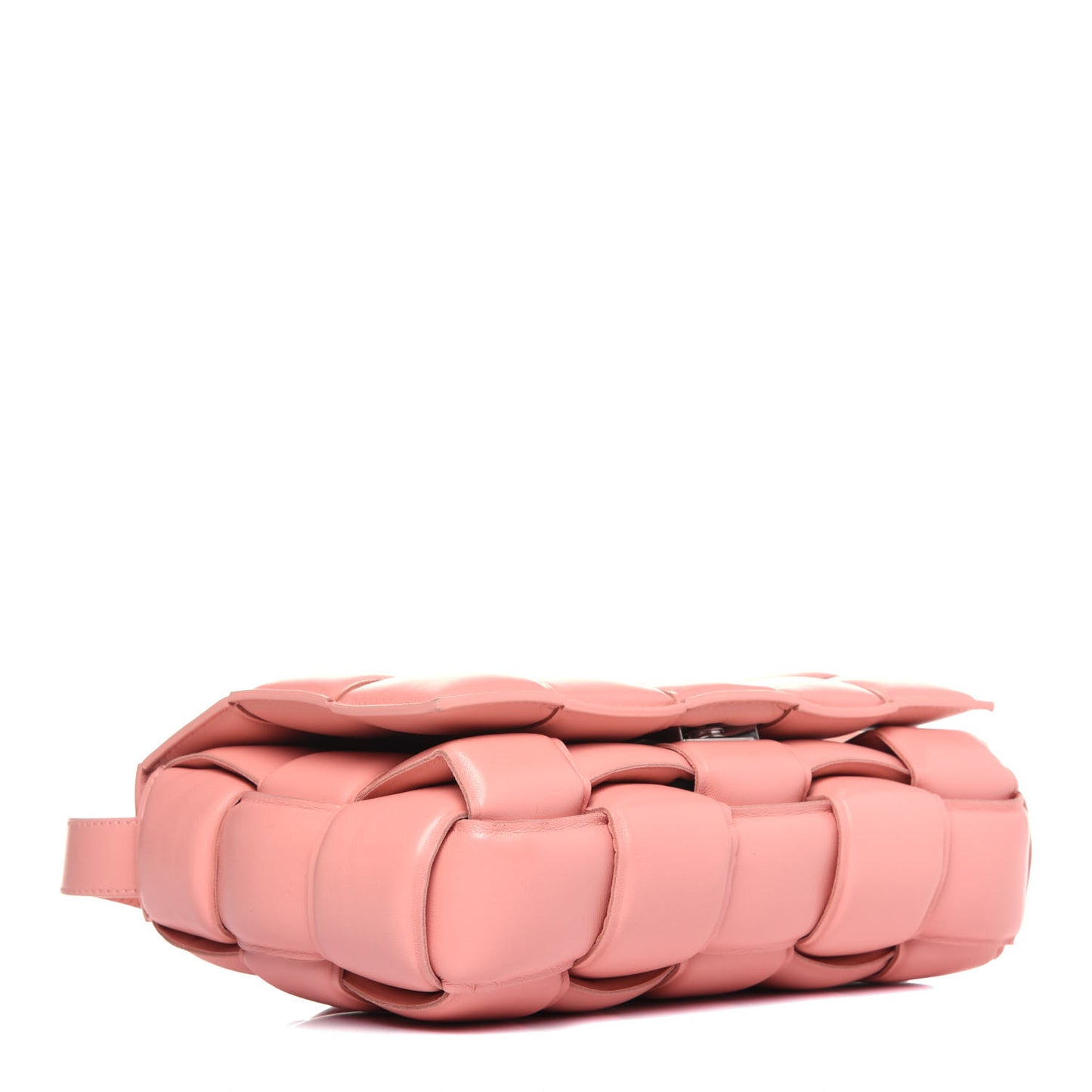 Nappa Maxi Intreccio Padded Cassette Crossbody Bag Peachy