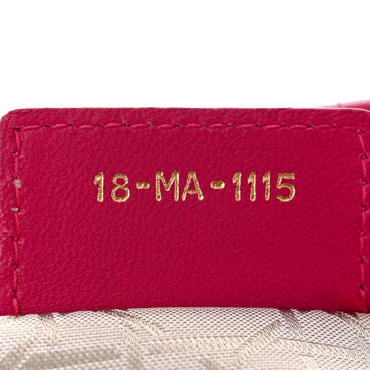 CHRISTIAN DIOR Lambskin Cannage Medium Lady Dior Fuchsia