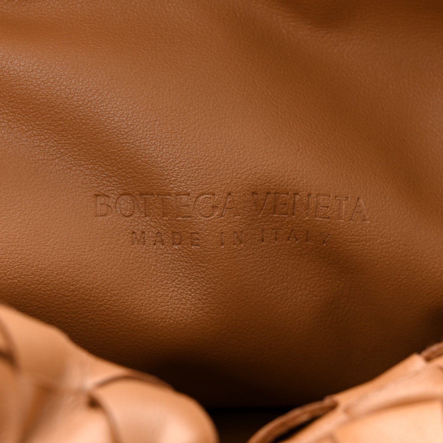 Nappa Intrecciato Teen Jodie Hobo Caramel