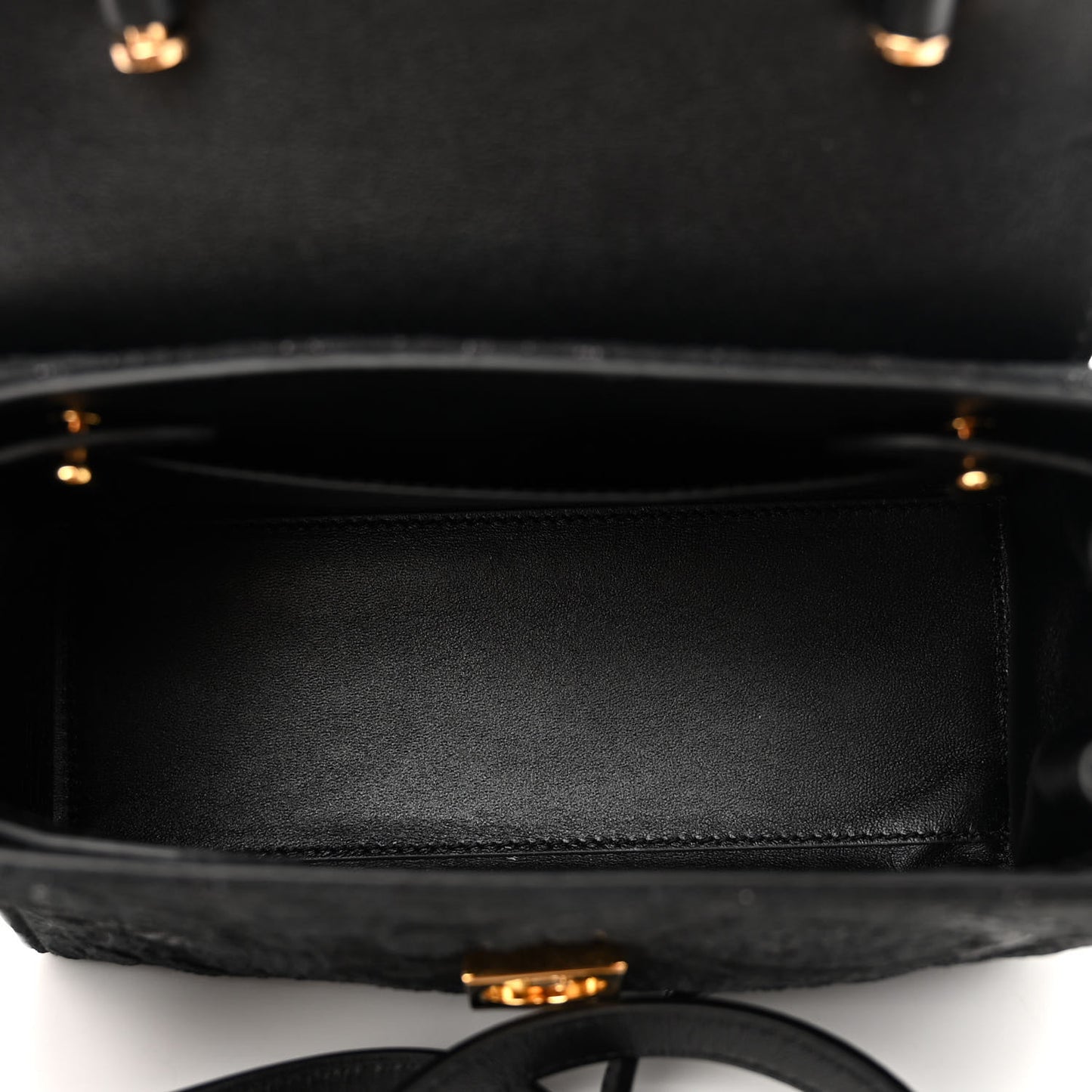 Calfskin Lurex Cloquet Small La Medusa Chain Top Handle Handbag Black