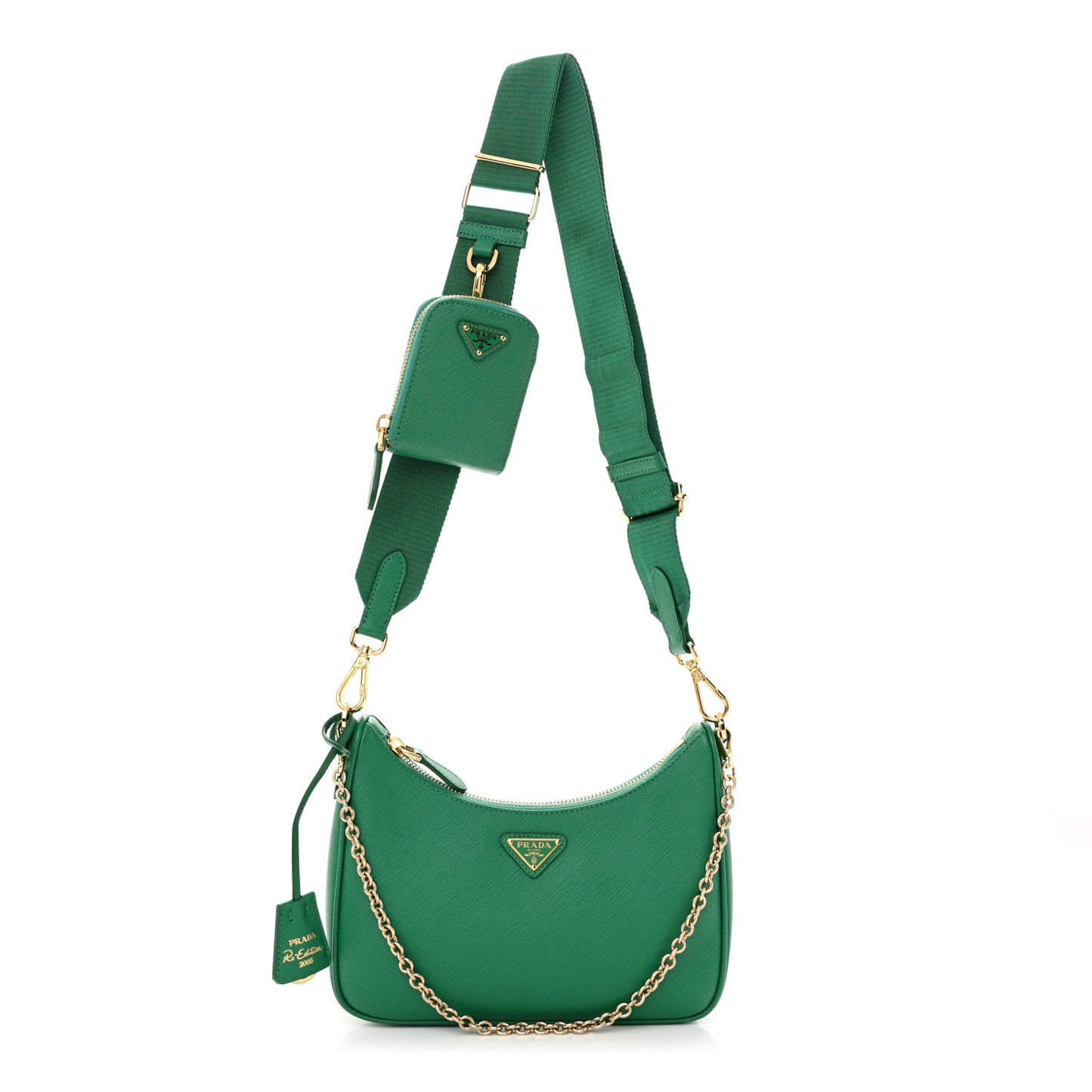 Saffiano Lux Re-Edition 2005 Shoulder Bag Mango