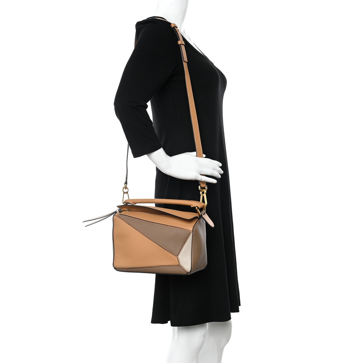 Loewe Calfskin Small Puzzle Bag Warm Desert Mink 2 of 15