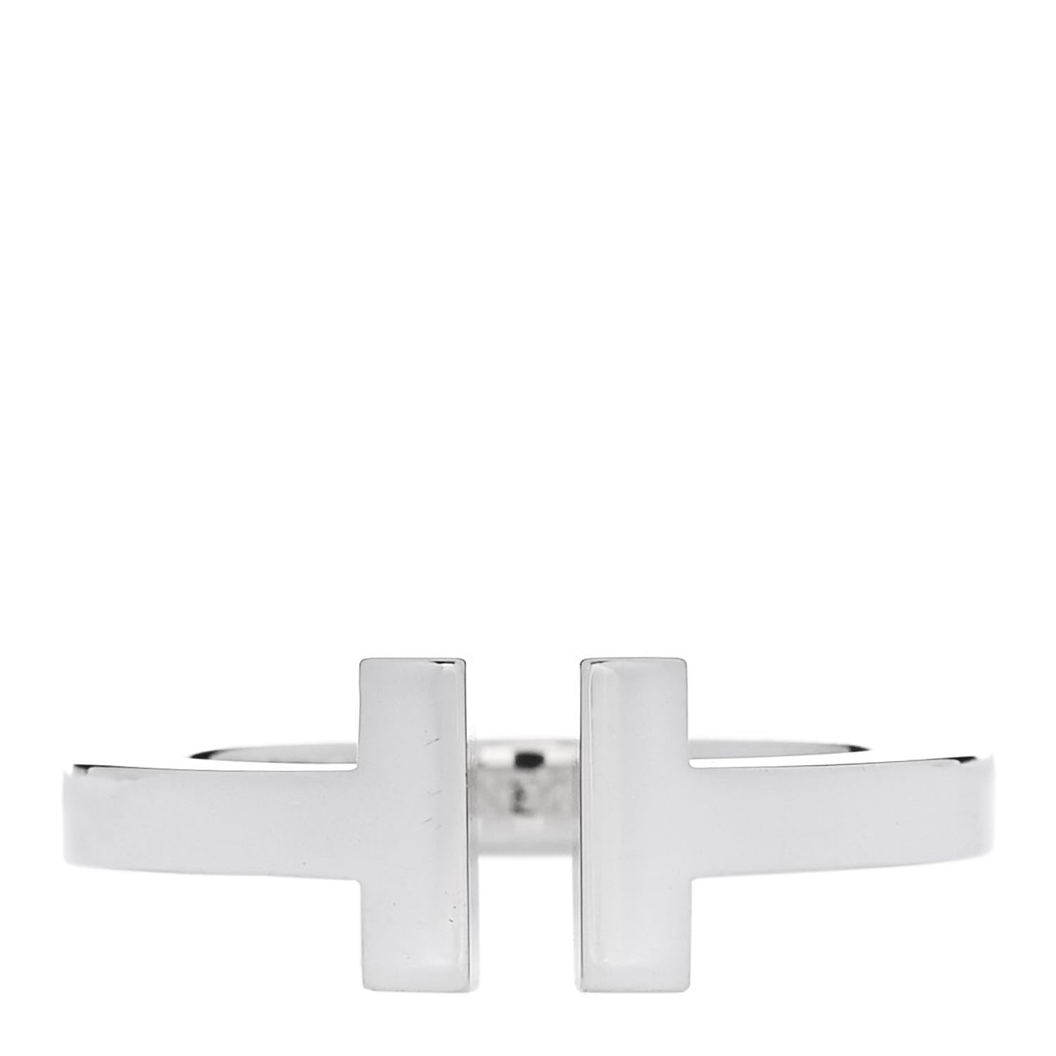 Tiffany Sterling Silver T Square Ring 52 1708968 – FASHIONPHILE