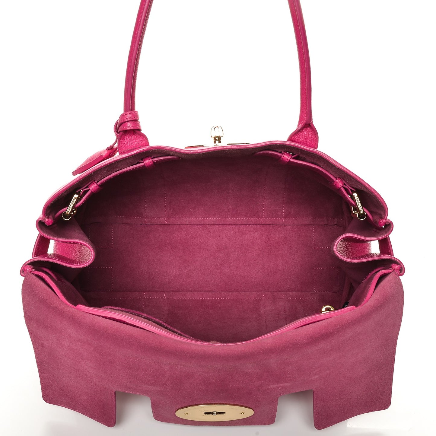 Spongy Pebbled Leather Bayswater Hot Fuchsia