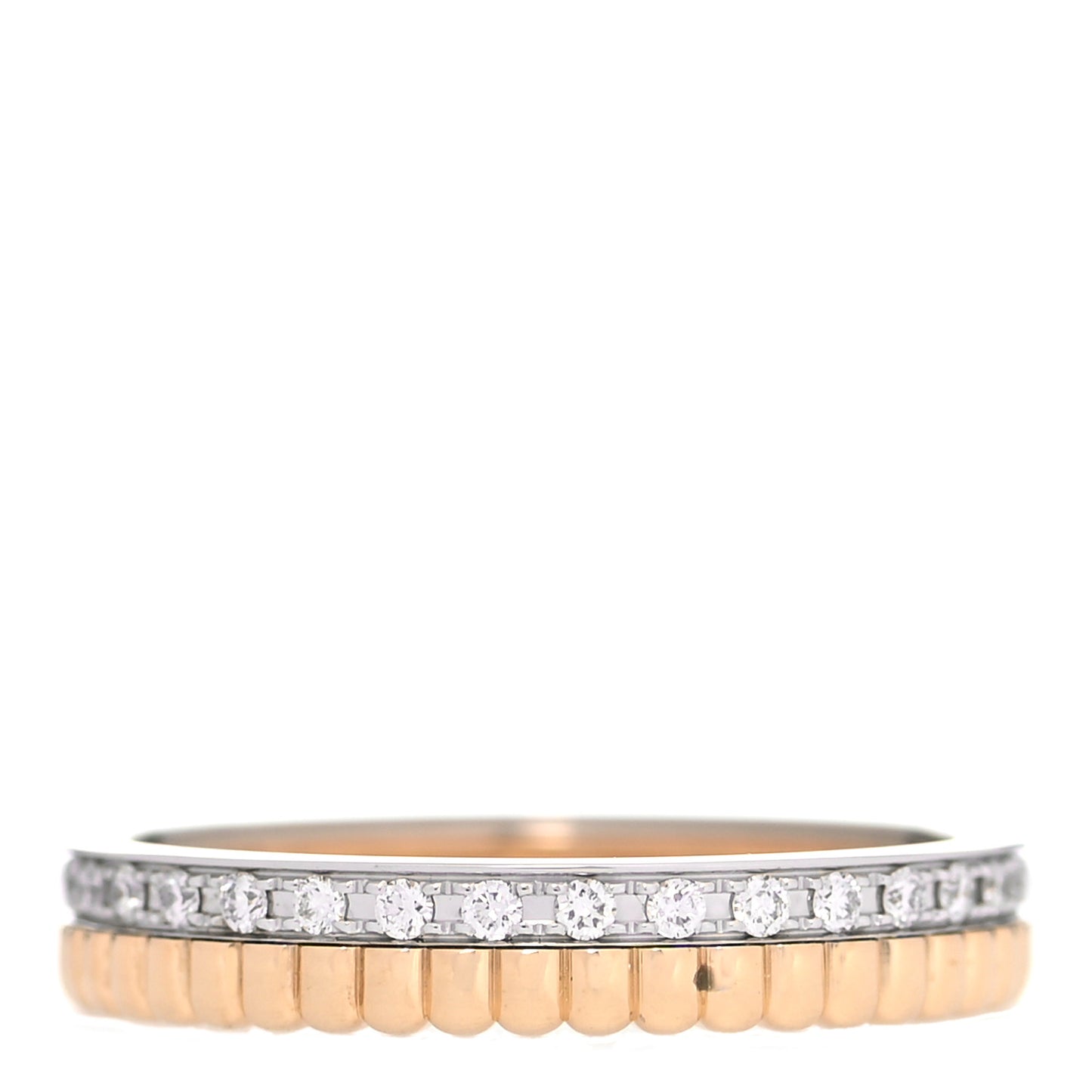 18K Yellow White Gold Diamond Quatre Radiant Wedding Band Ring 51 5.75