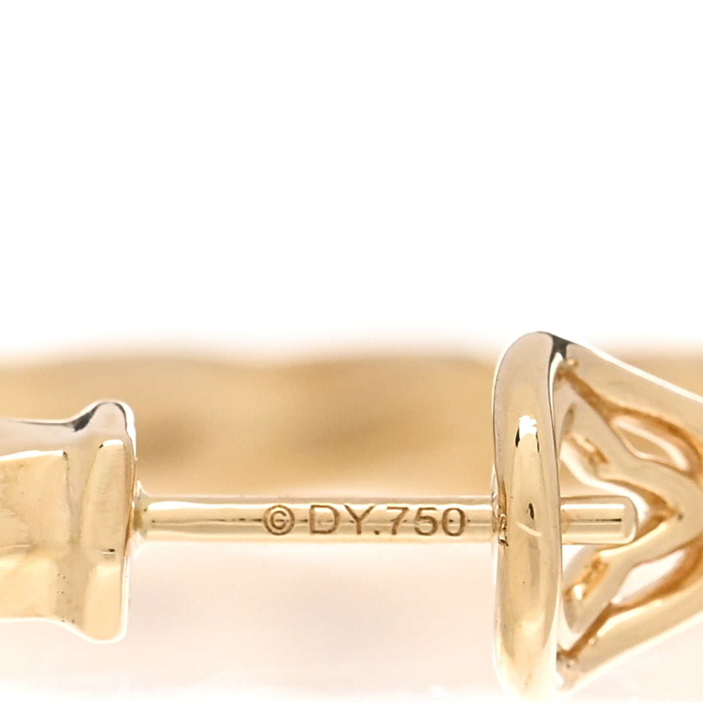 18K Yellow Gold Cable Edge Hoop Earrings