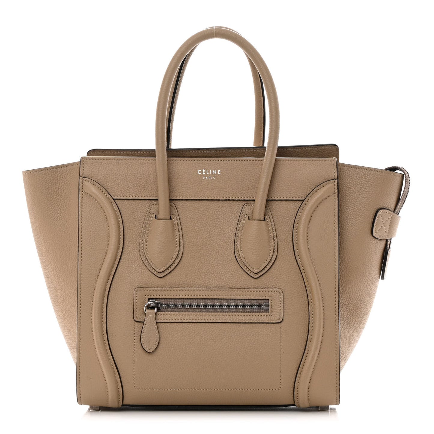 Drummed Calfskin Micro Luggage Dune