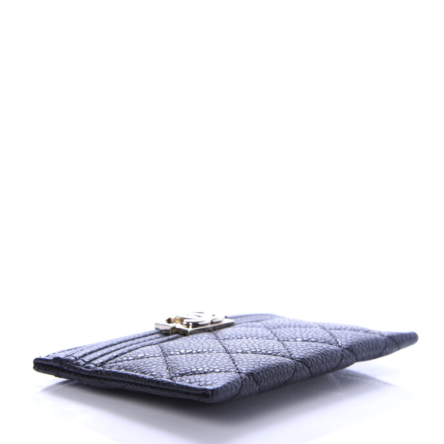 Caviar Quilted Boy Card Holder Black