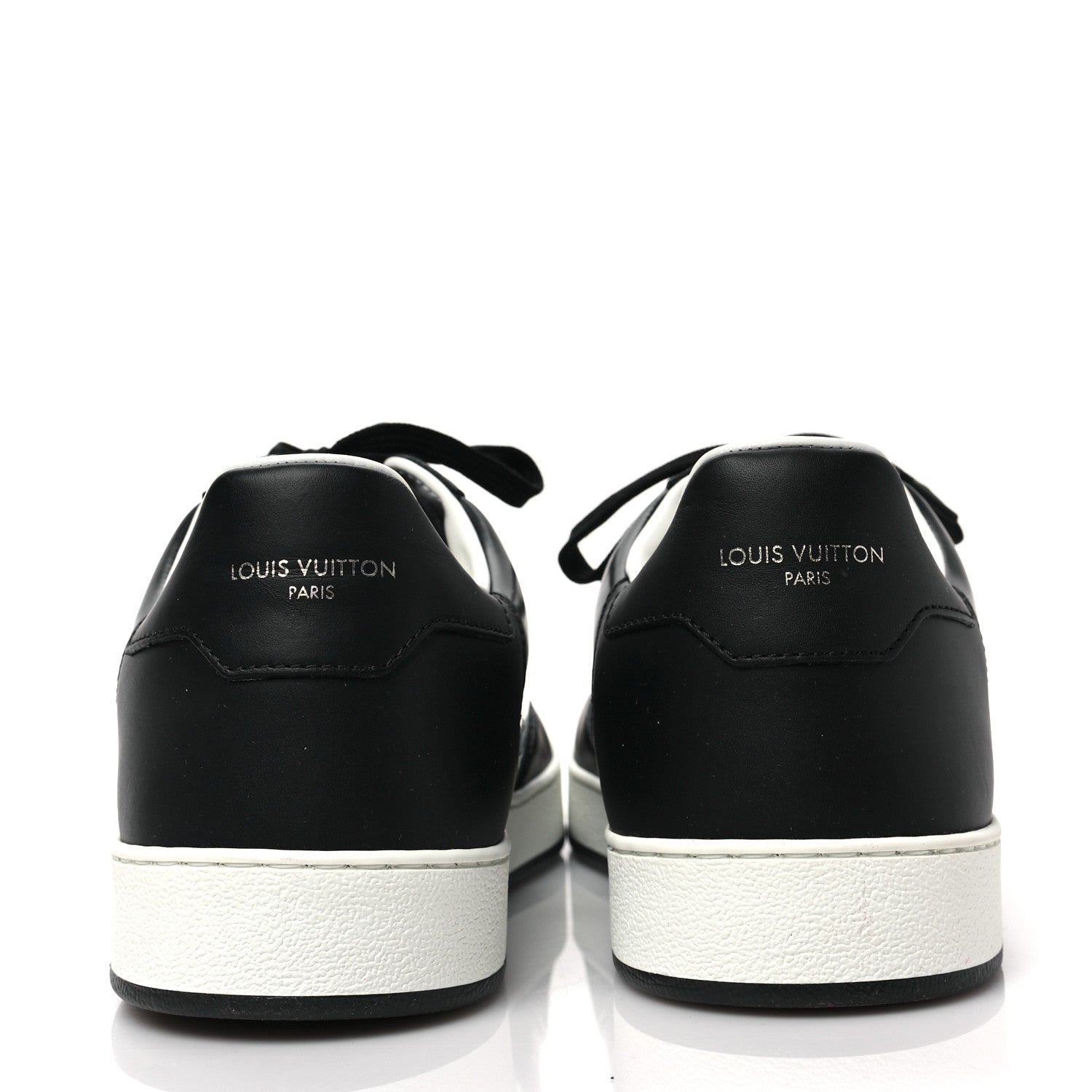 Louis Vuitton Calfskin Monogram Mens Rivoli Sneakers 8.5 Black 5 of 8