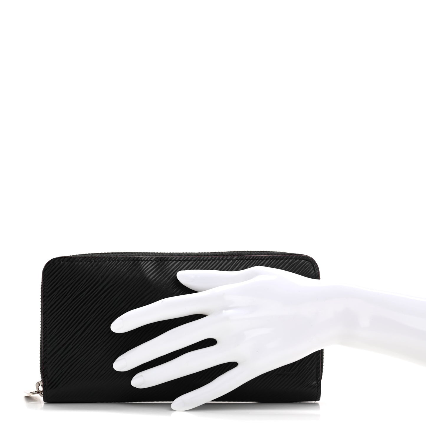 Epi Zippy Wallet Black Hot Pink