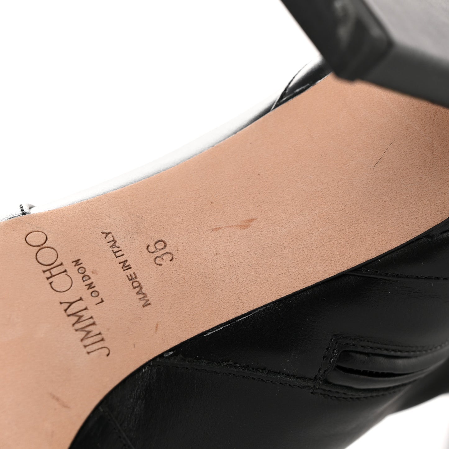 Shiny Calfskin Mahesa 85 Knee High Boots 36 Black