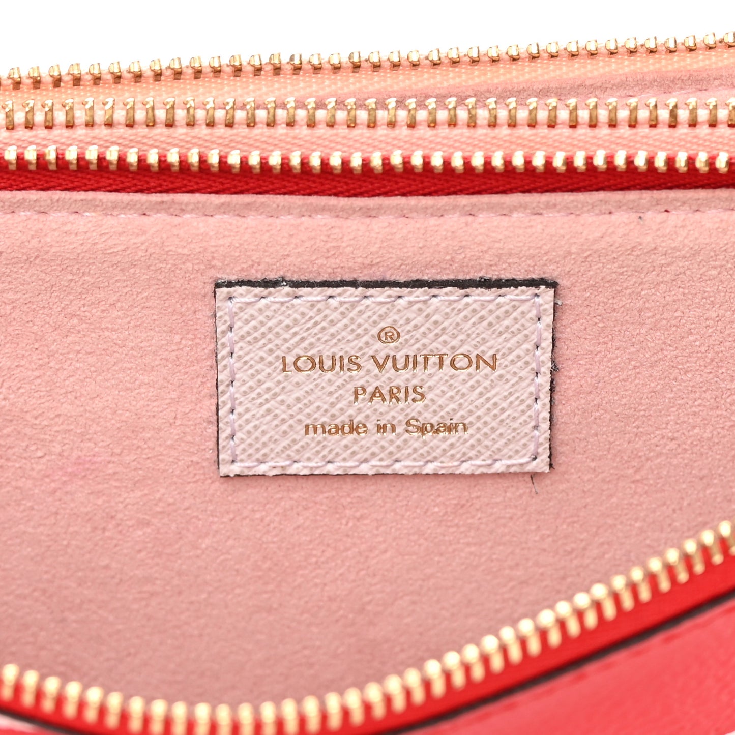 Monogram Giant Double Zip Pochette Rouge