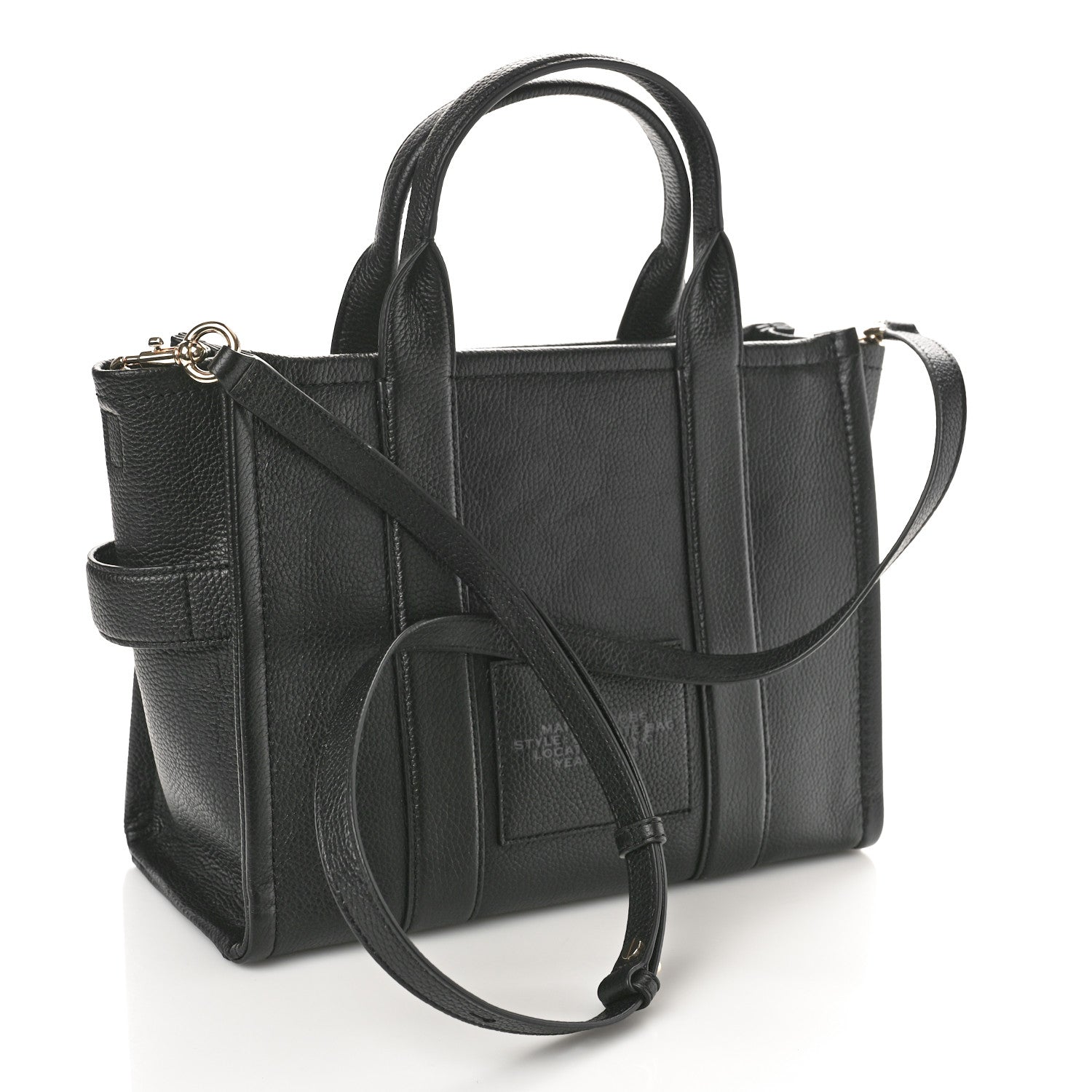 Marc Jacobs Grained Calfskin Medium The Tote Bag Black 3 of 10