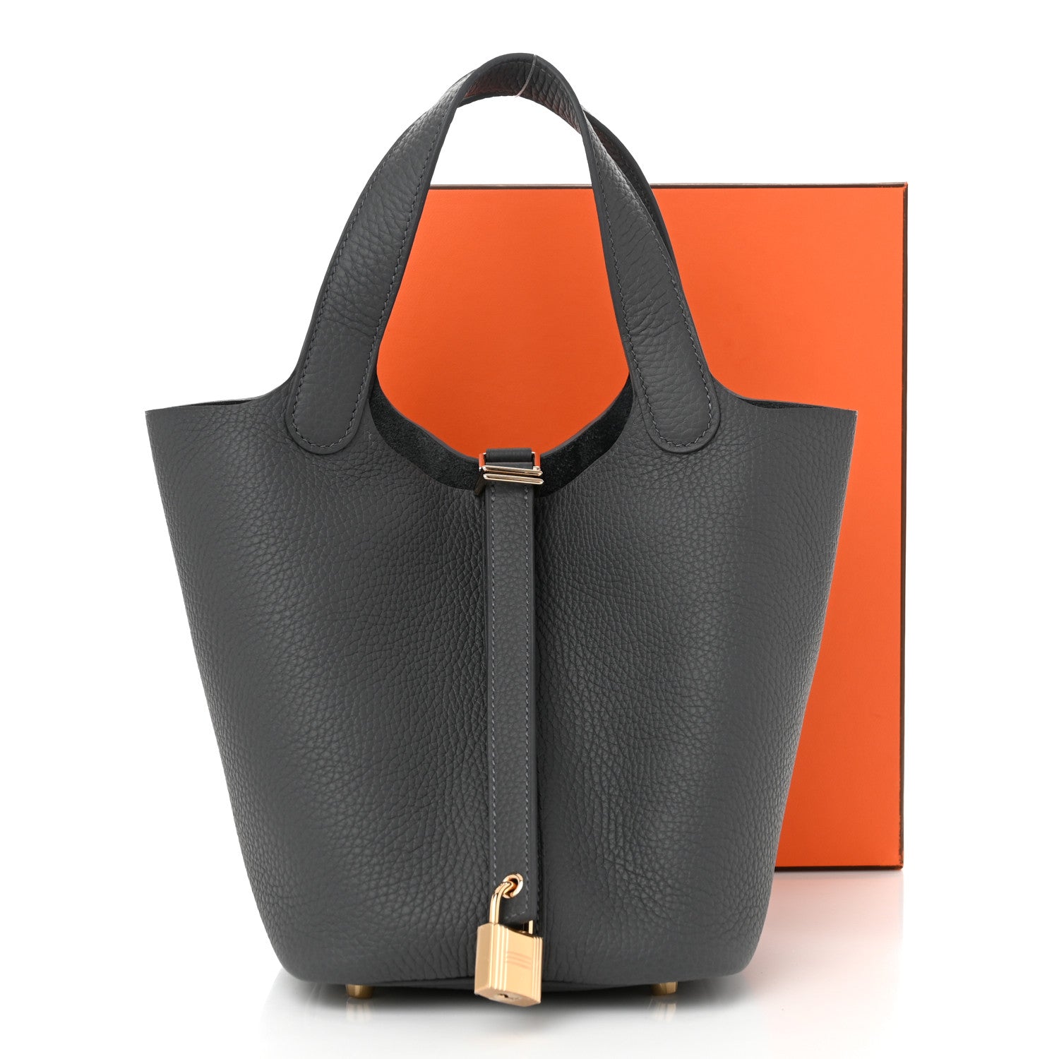 Hermes Taurillon Clemence Picotin Lock 18 PM Ardoise 11 of 11