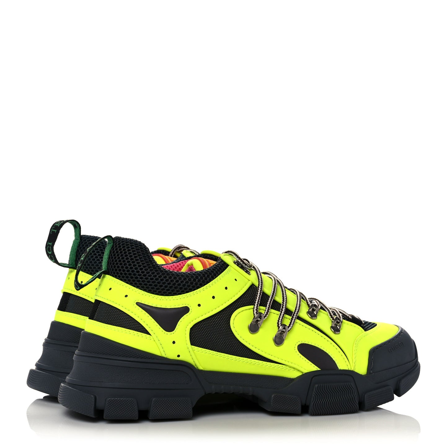 X SEGA Mesh Technical Canvas Calfskin Reflective Mens Flashtrek Sneakers 10.5 Neon Yellow Lotus