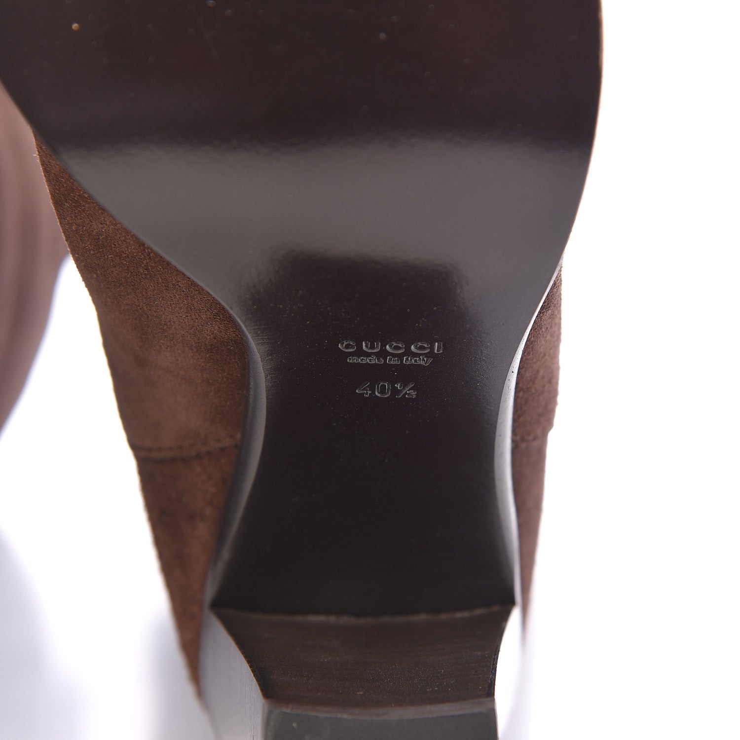 Gucci Suede Knee High Boots 40.5 Moro 6 of 9